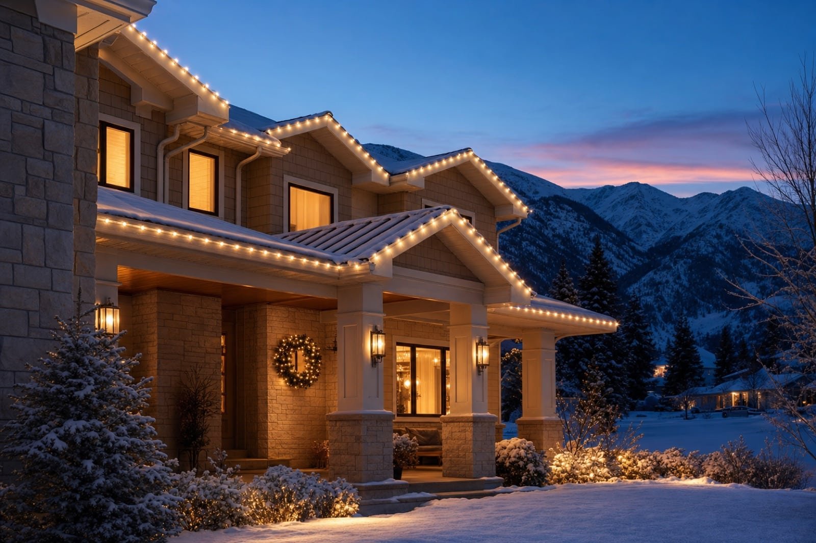 Book Holiday Light Installation Early: A Cache Valley Guide — Bishop Window Cleaning